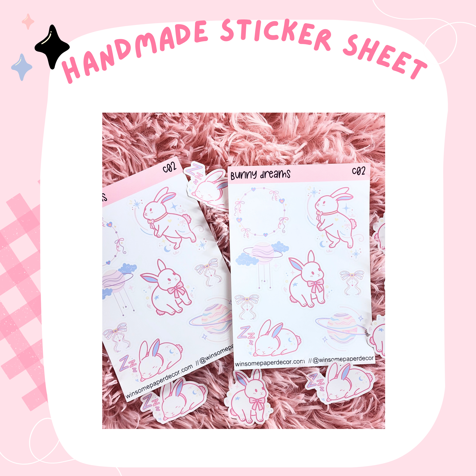 BUNNY DREAMS - HANDMADE STICKERS