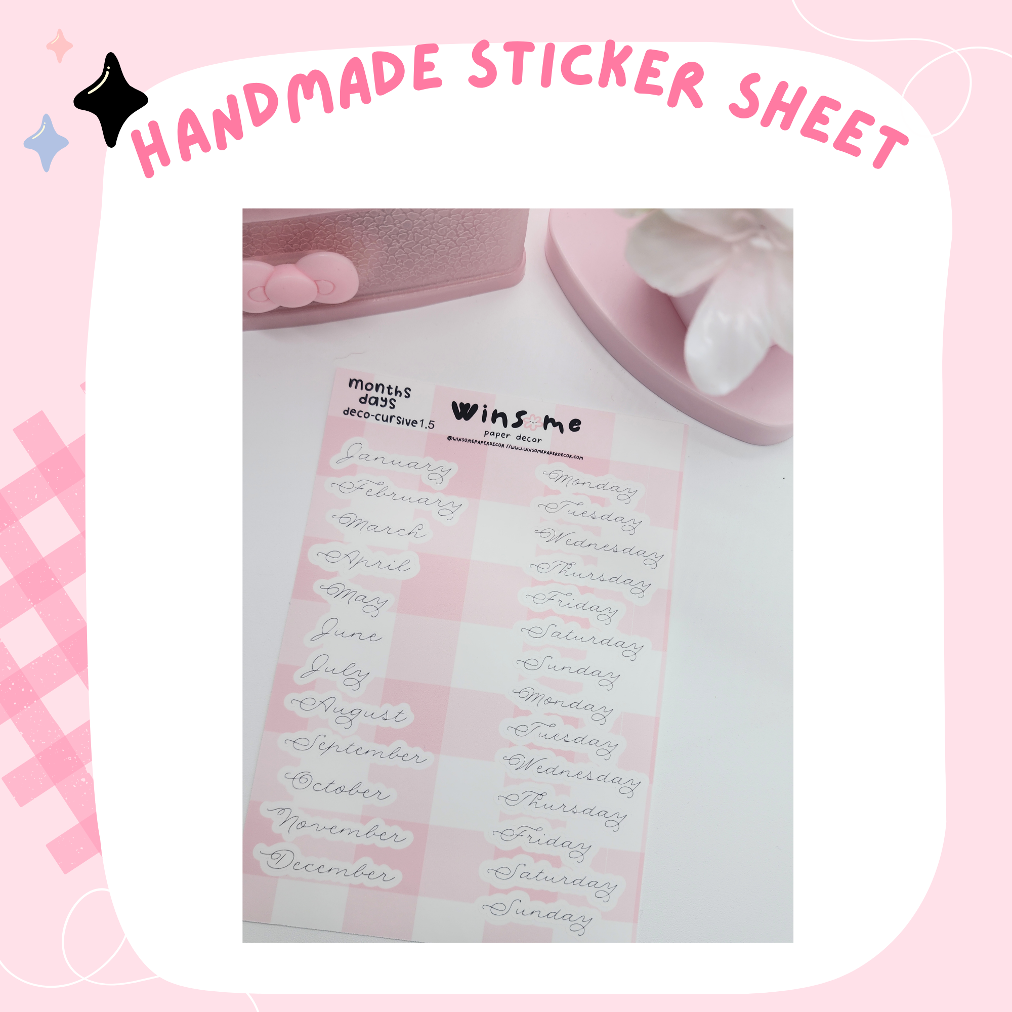 MONTH / DAILY - KISS CUT FUNCTIONAL STICKERS