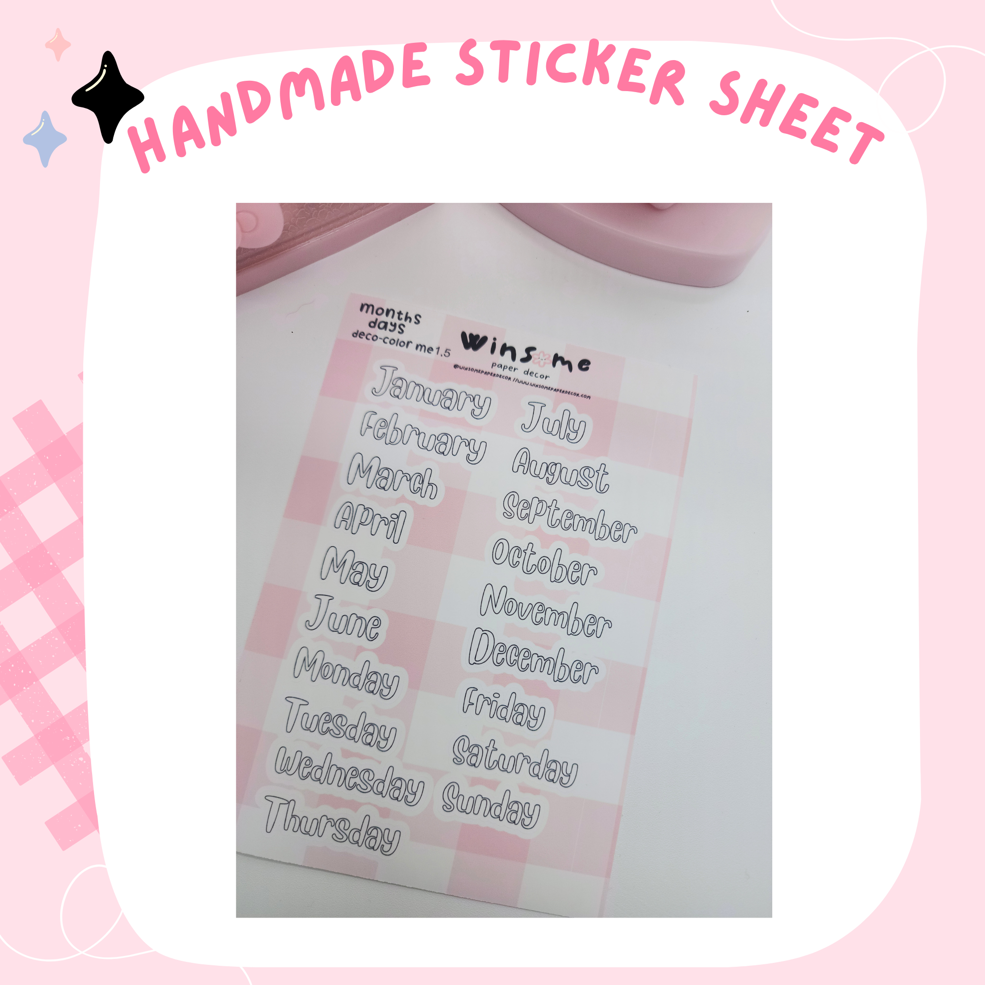 MONTH / DAILY - KISS CUT FUNCTIONAL STICKERS