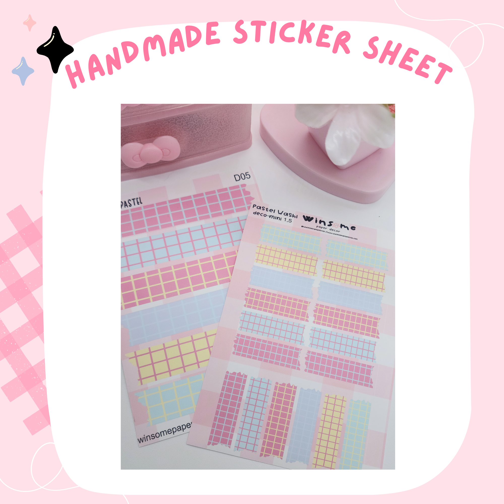 PASTEL WASHI   - HANDMADE STICKERS