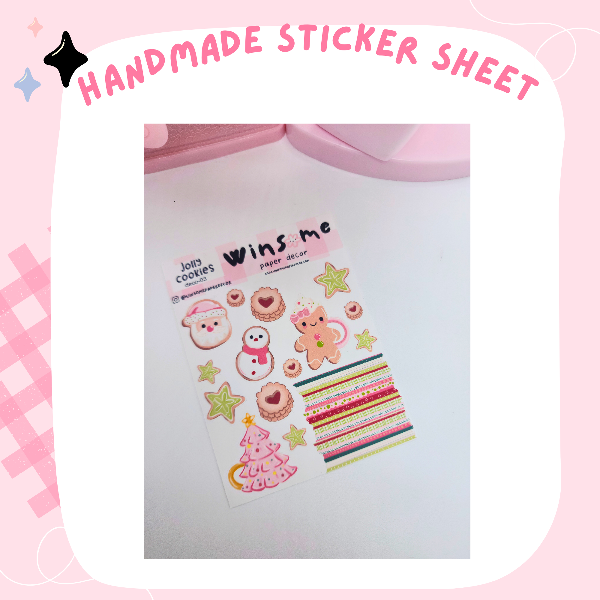 JOLLY COOKIES- SEASONAL HANDMADE STICKERS