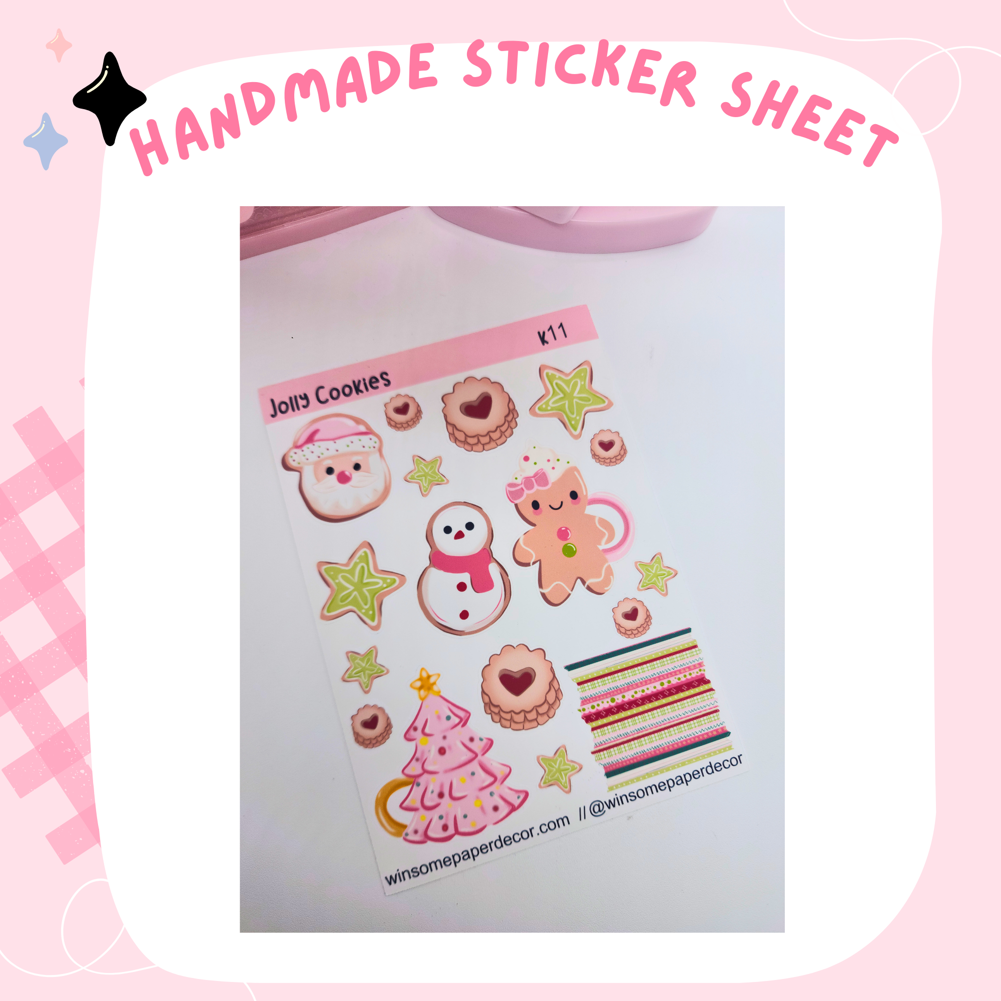 JOLLY COOKIES- SEASONAL HANDMADE STICKERS