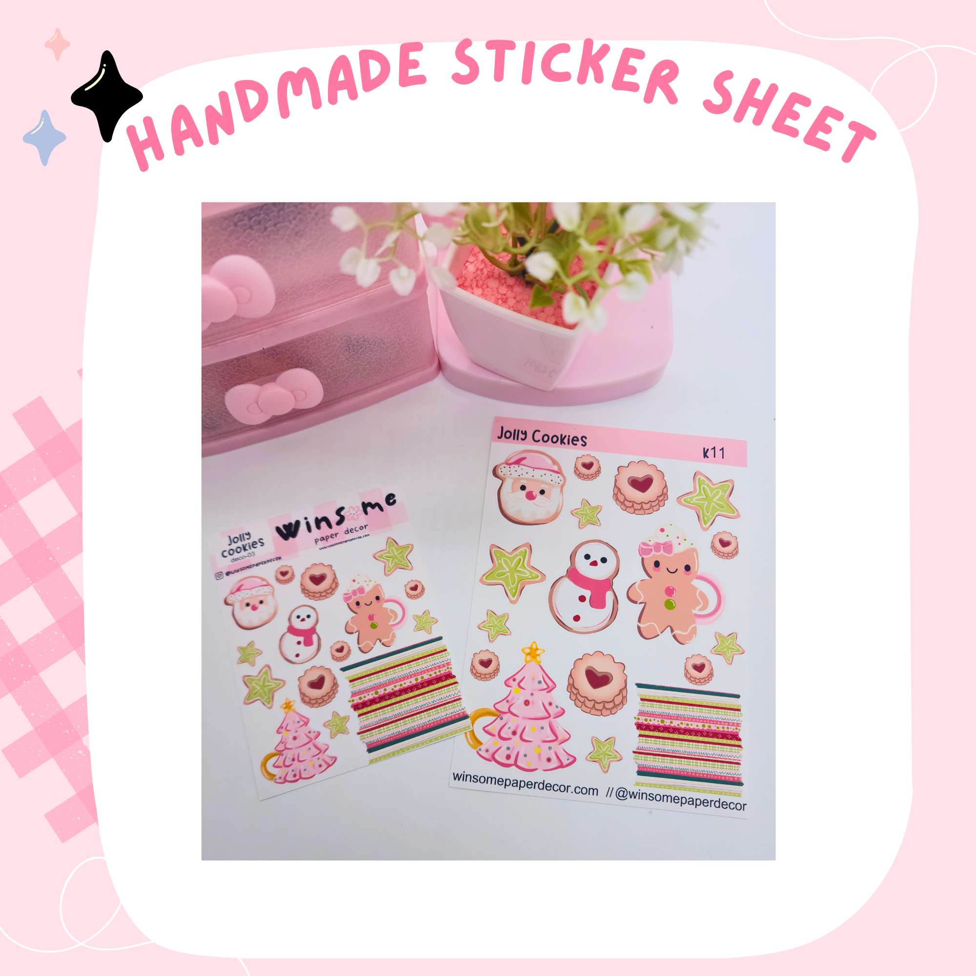 JOLLY COOKIES- SEASONAL HANDMADE STICKERS