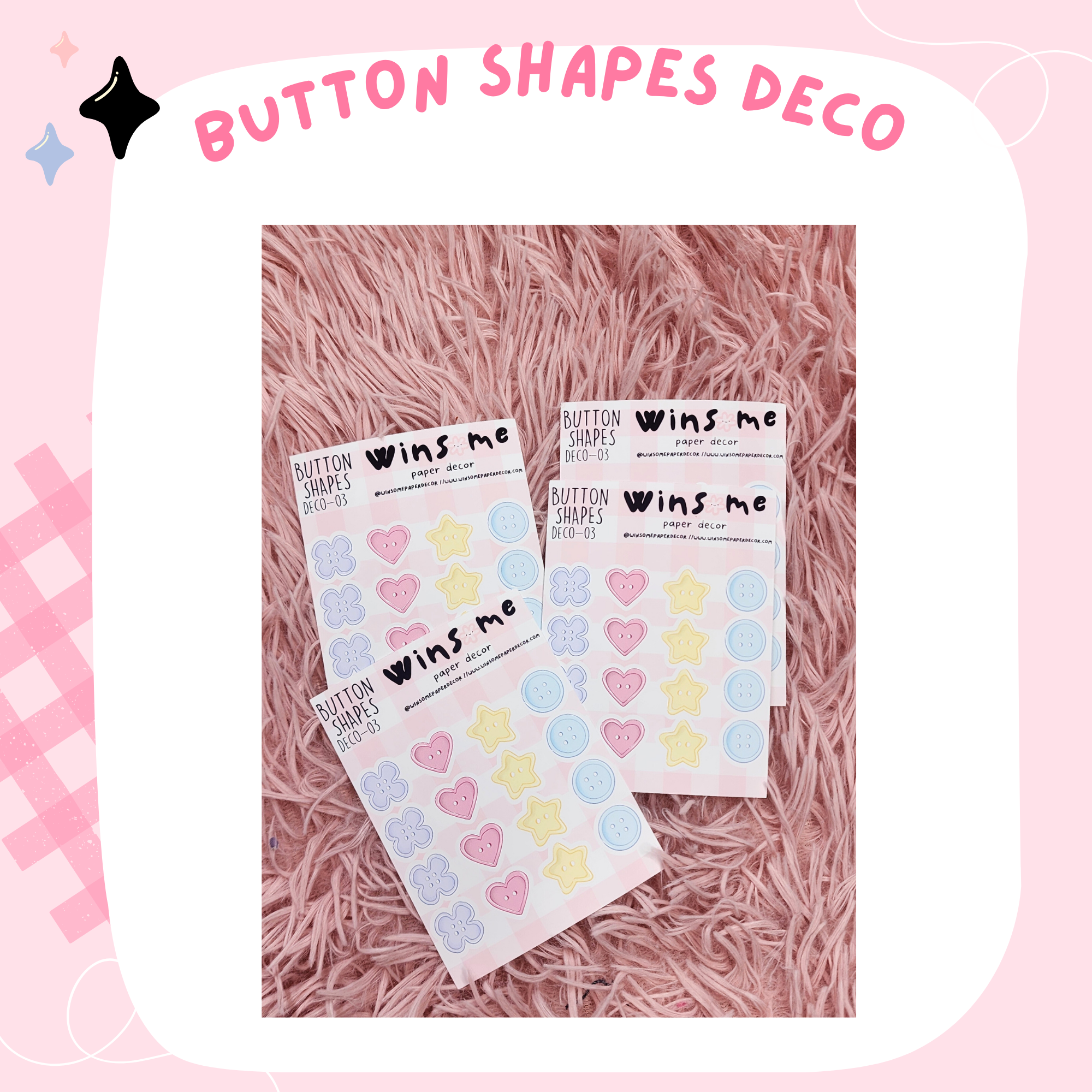 BUTTON SHAPES  - MINI HANDMADE STICKERS DECO