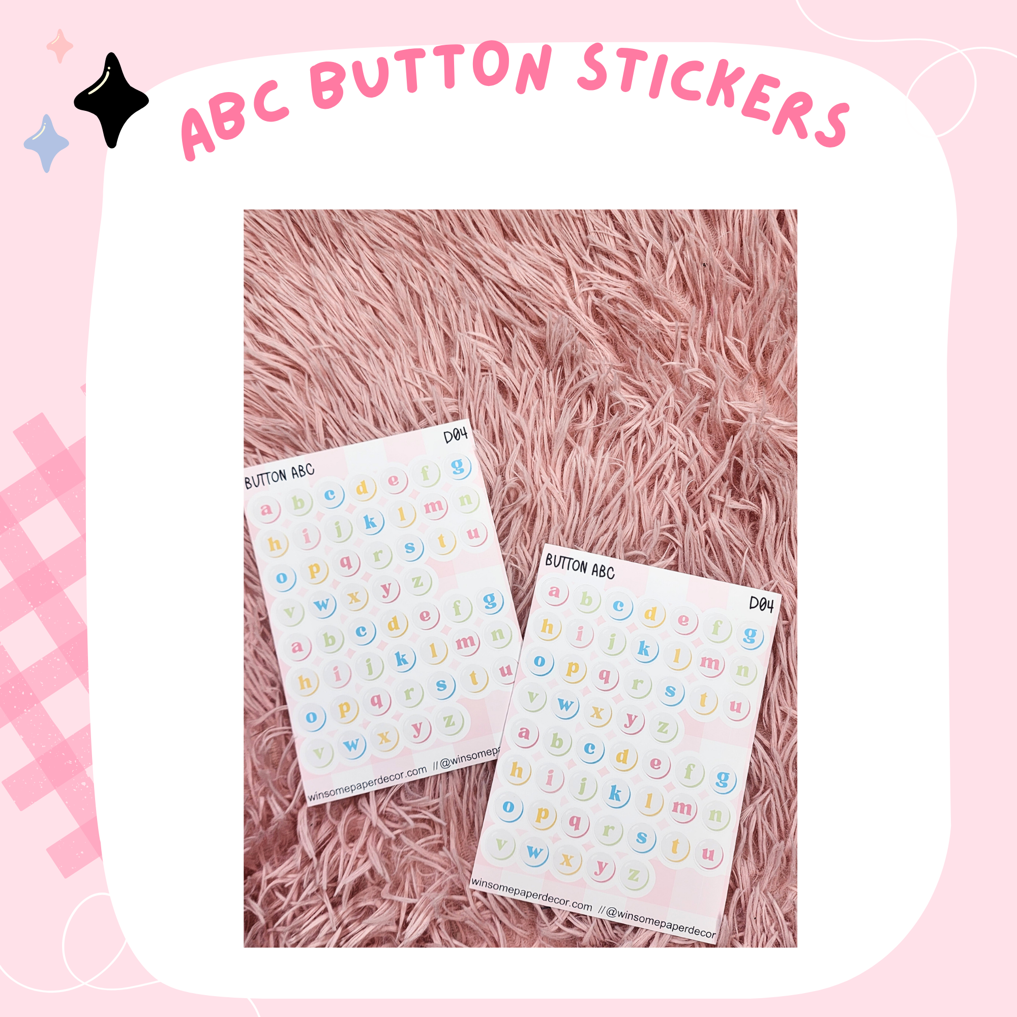 ABC BUTTONS  - HANDMADE STICKERS