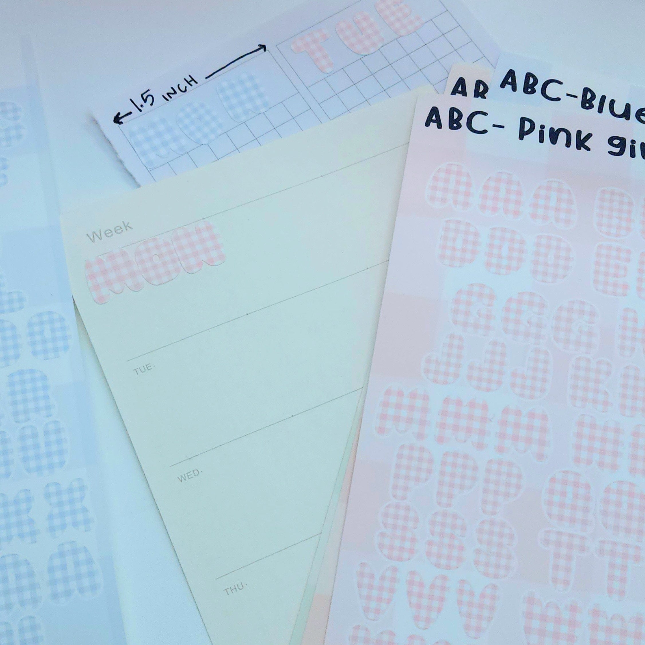 LARGE ABC'S DECO GINGHAM