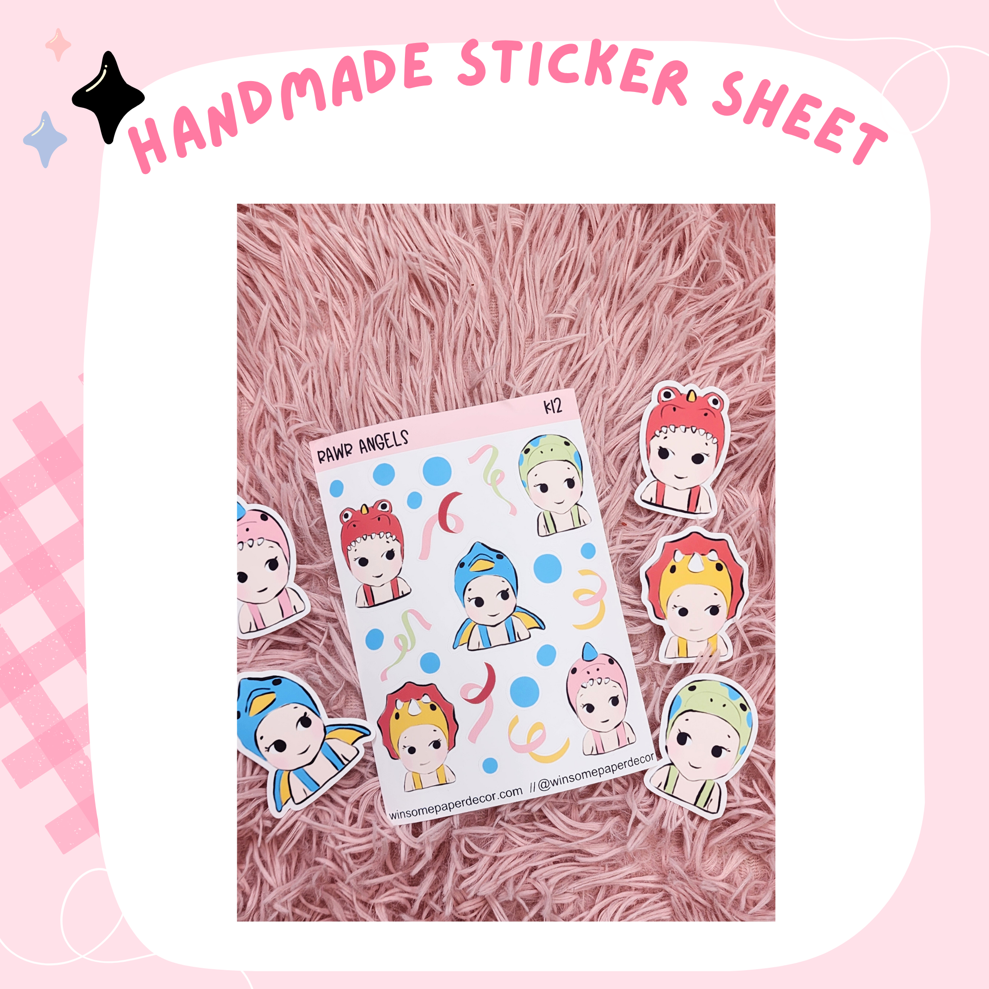 RAWR ANGELS - HANDMADE STICKERS