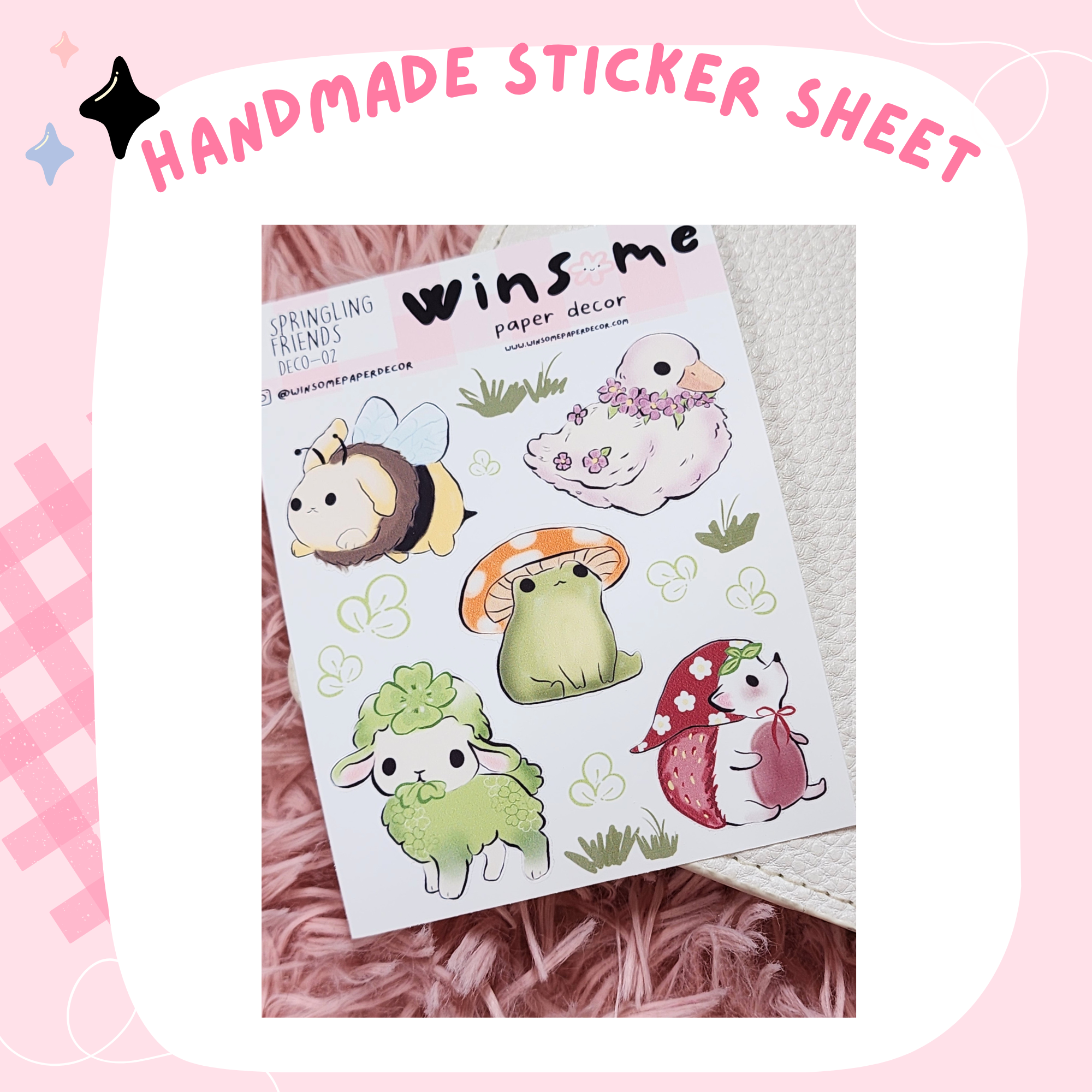 SPRINGLING FRIENDS - MINI HANDMADE STICKERS DECO