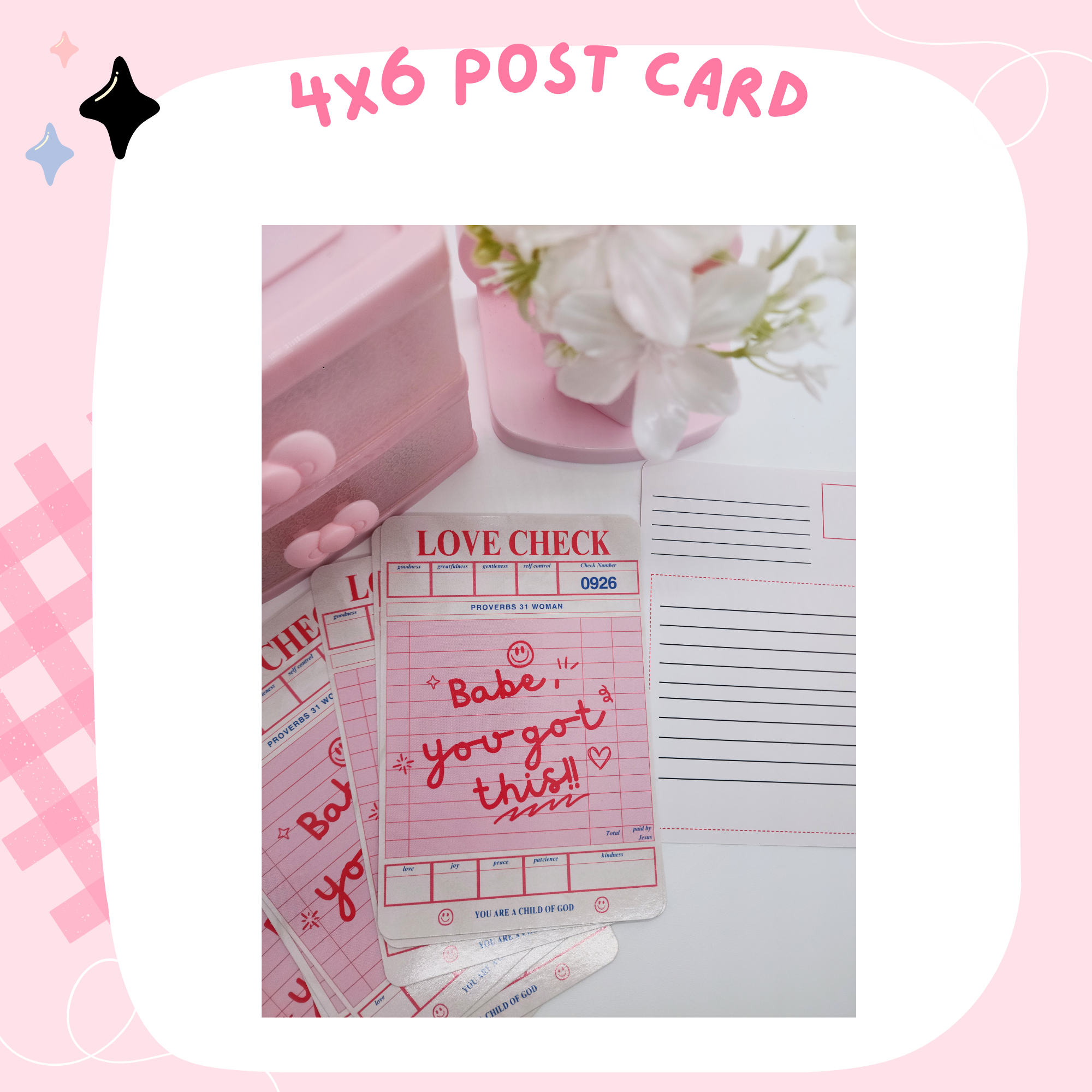 Love Check - 4x6 Postcard