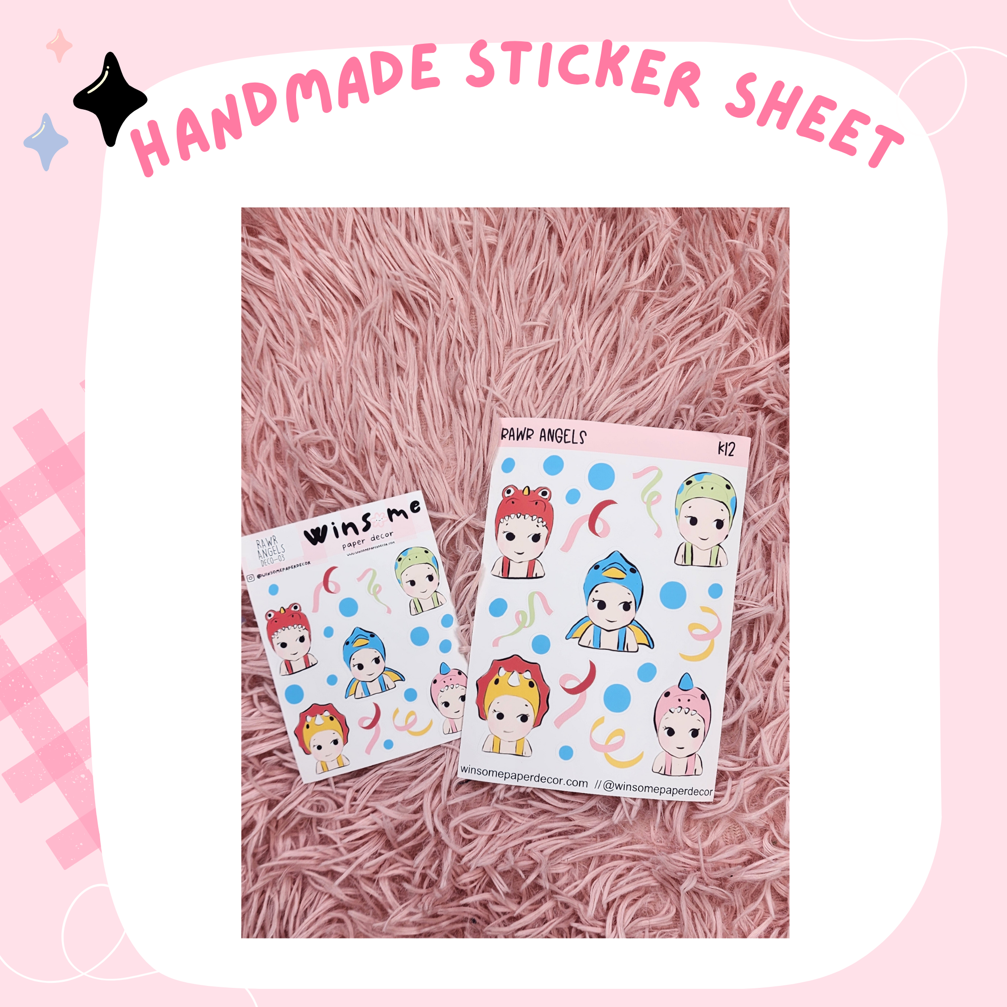RAWR ANGELS - HANDMADE STICKERS