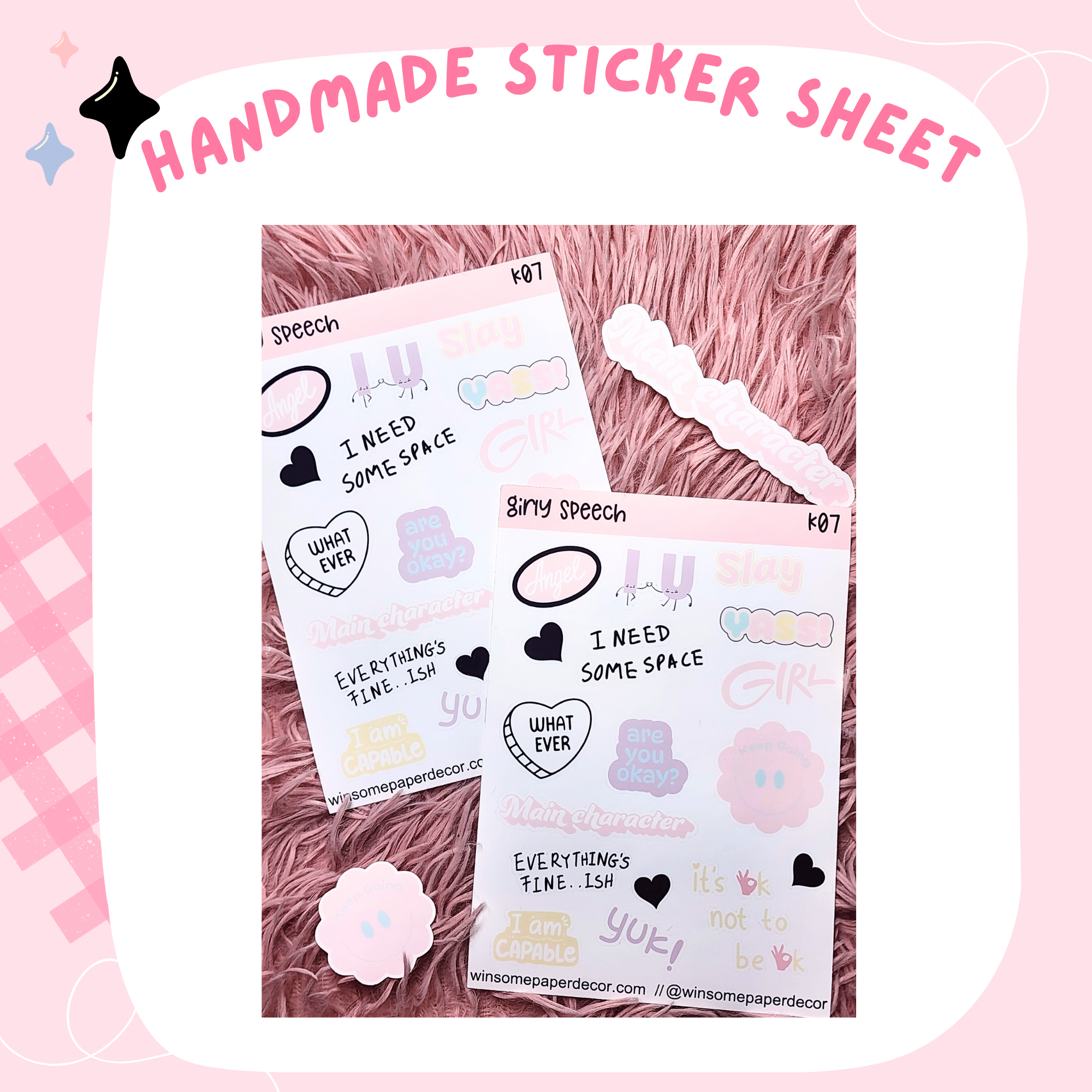 GIRLY SPEECH - HANDMADE STICKERS