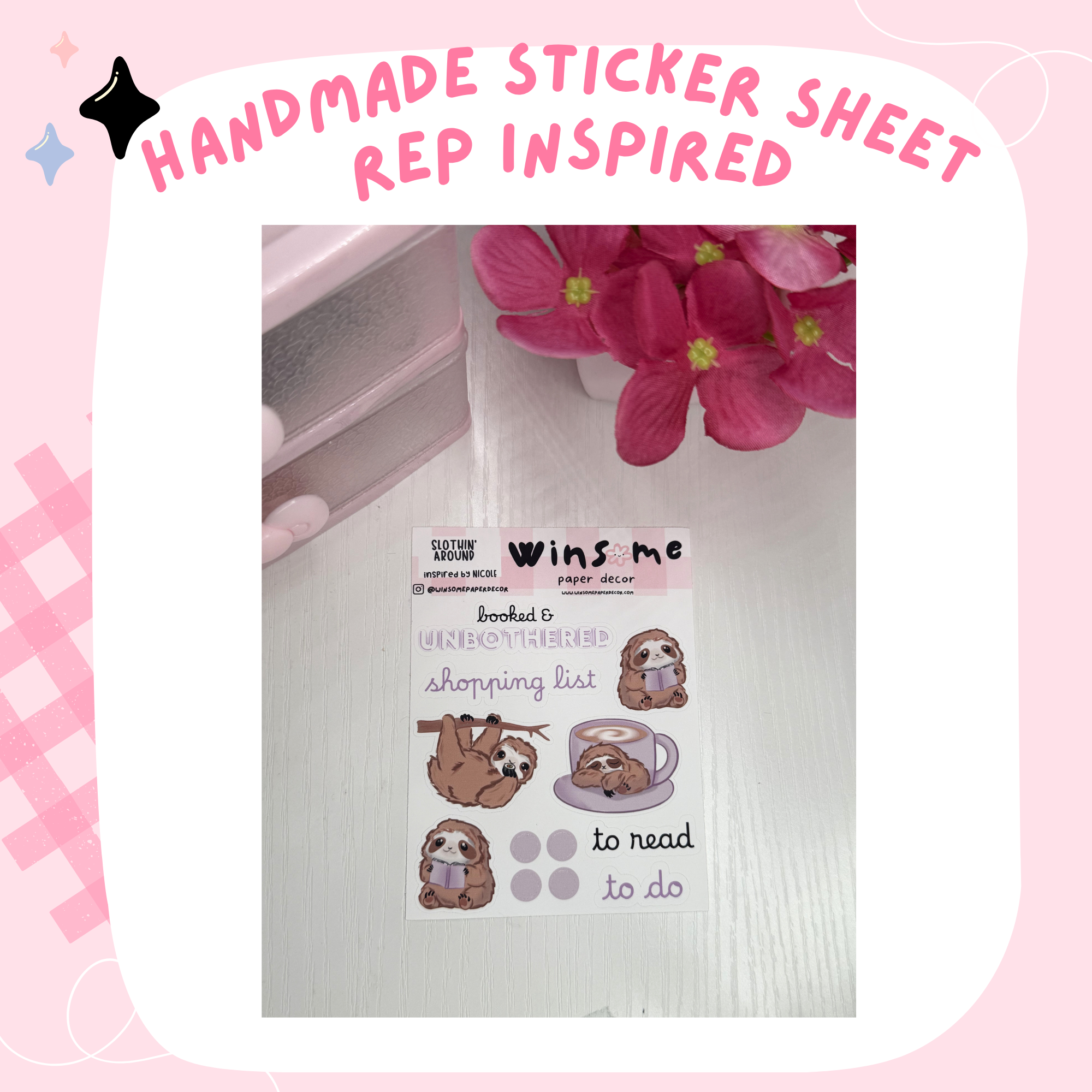 REP INSPIRED "NICOLE"- HANDMADE STICKERS