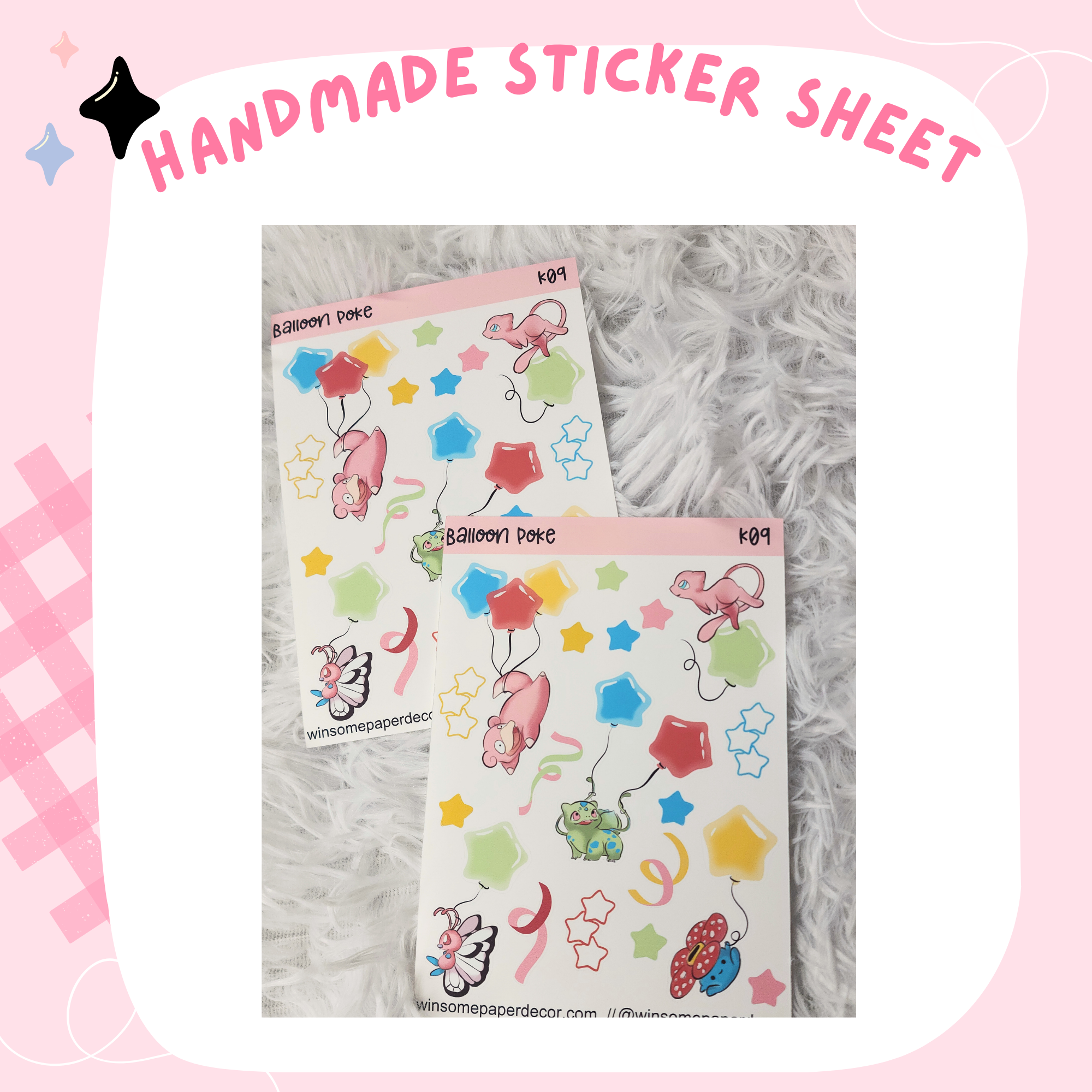 BALLOON POKE   - HANDMADE STICKERS DECO