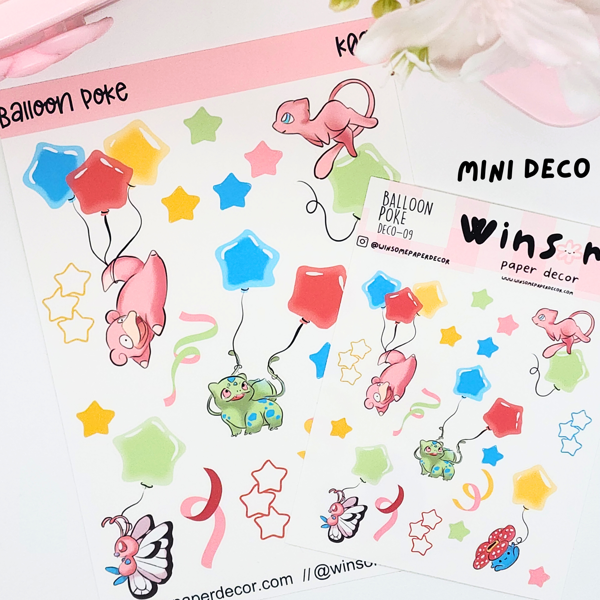 BALLOON POKE   - HANDMADE STICKERS DECO