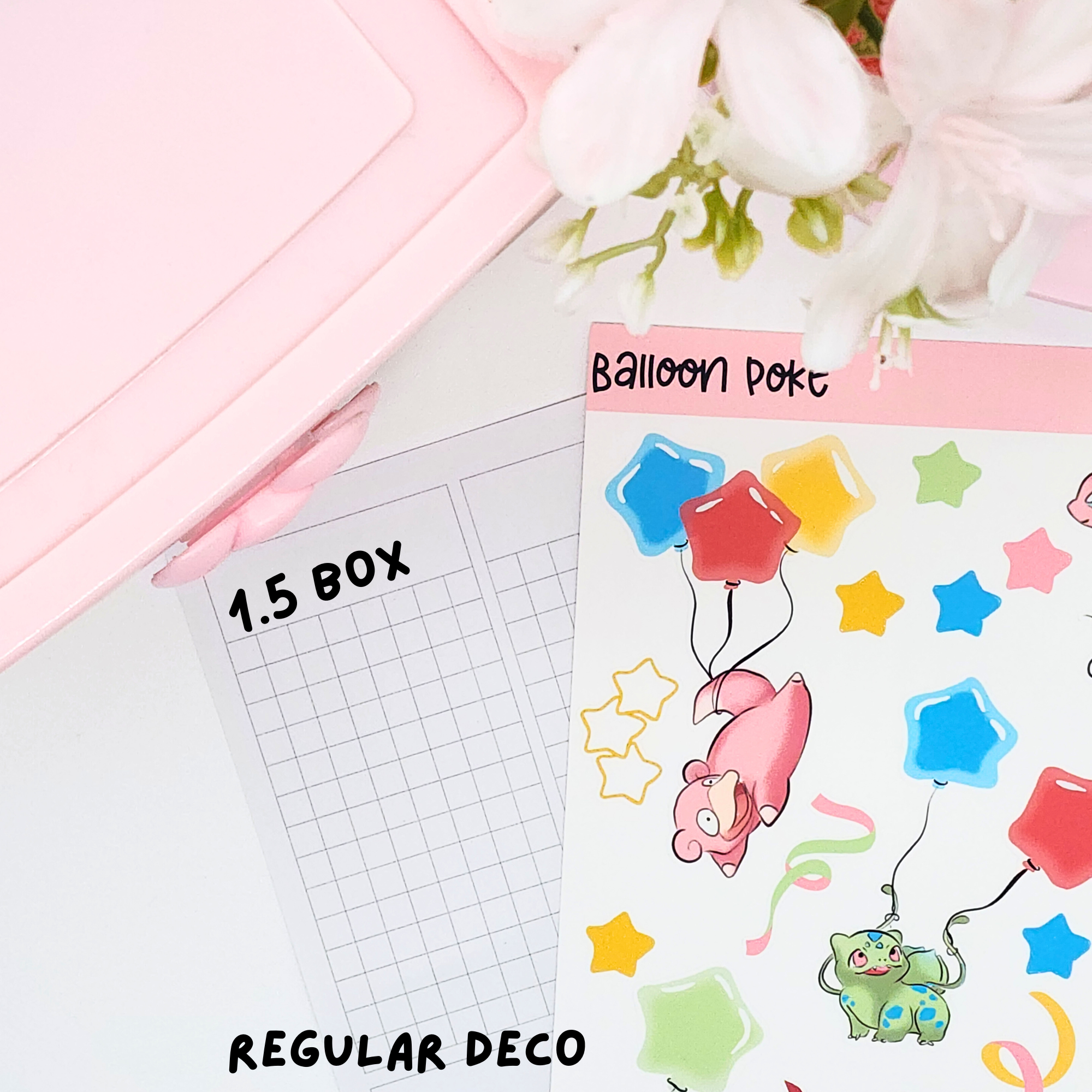 BALLOON POKE   - HANDMADE STICKERS DECO