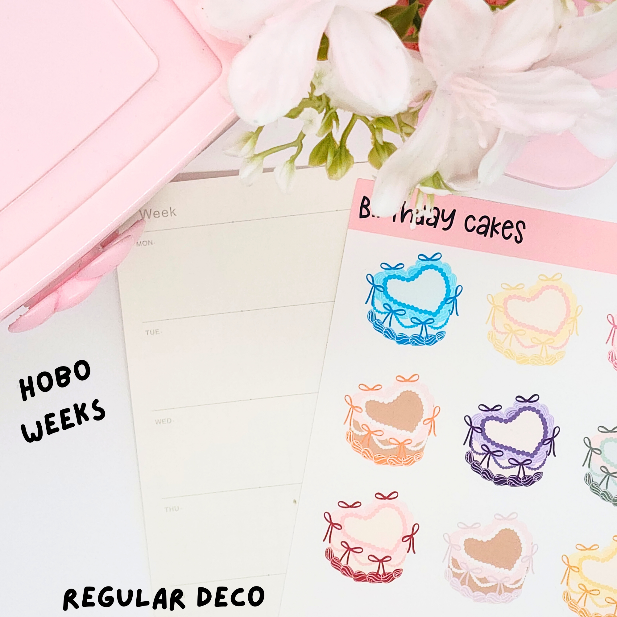 BIRTHDAY CAKES - HANDMADE STICKERS DECO