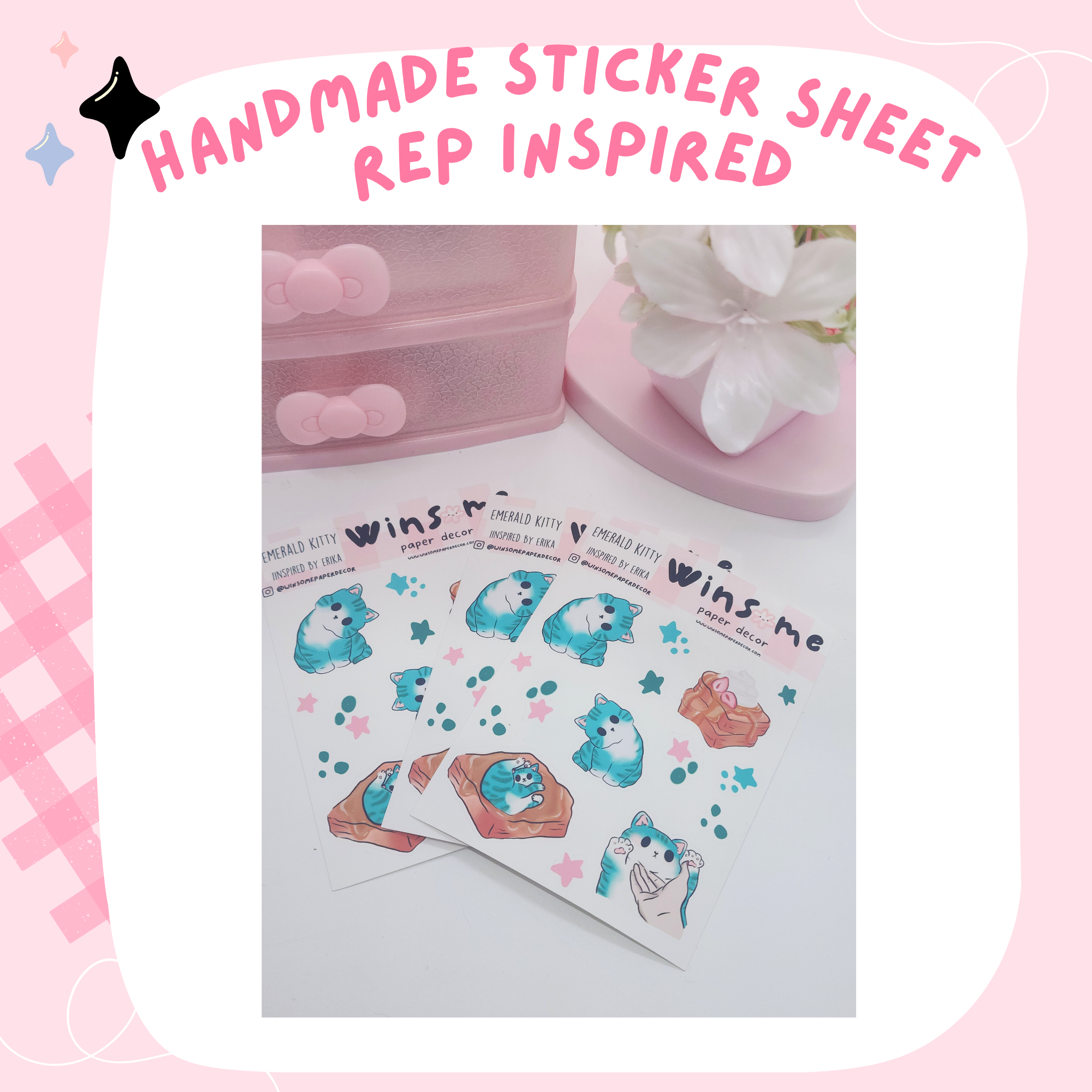 REP INSPIRED "ERIKA"- HANDMADE STICKERS