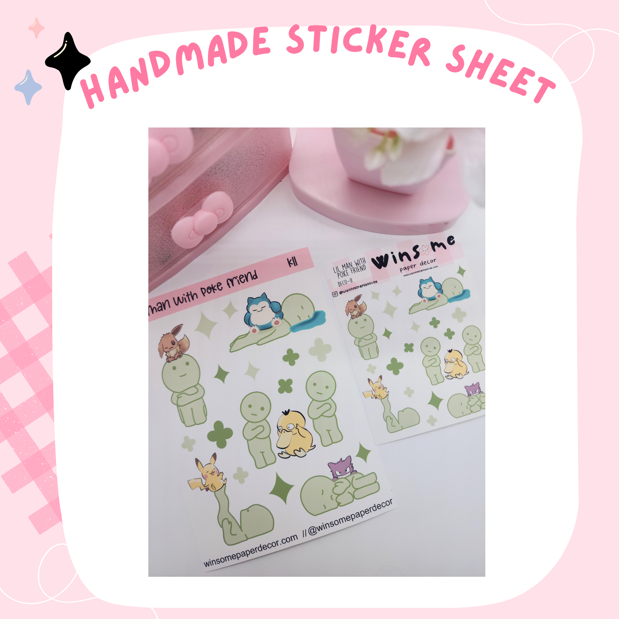 LIL MEN POKE  - HANDMADE STICKERS