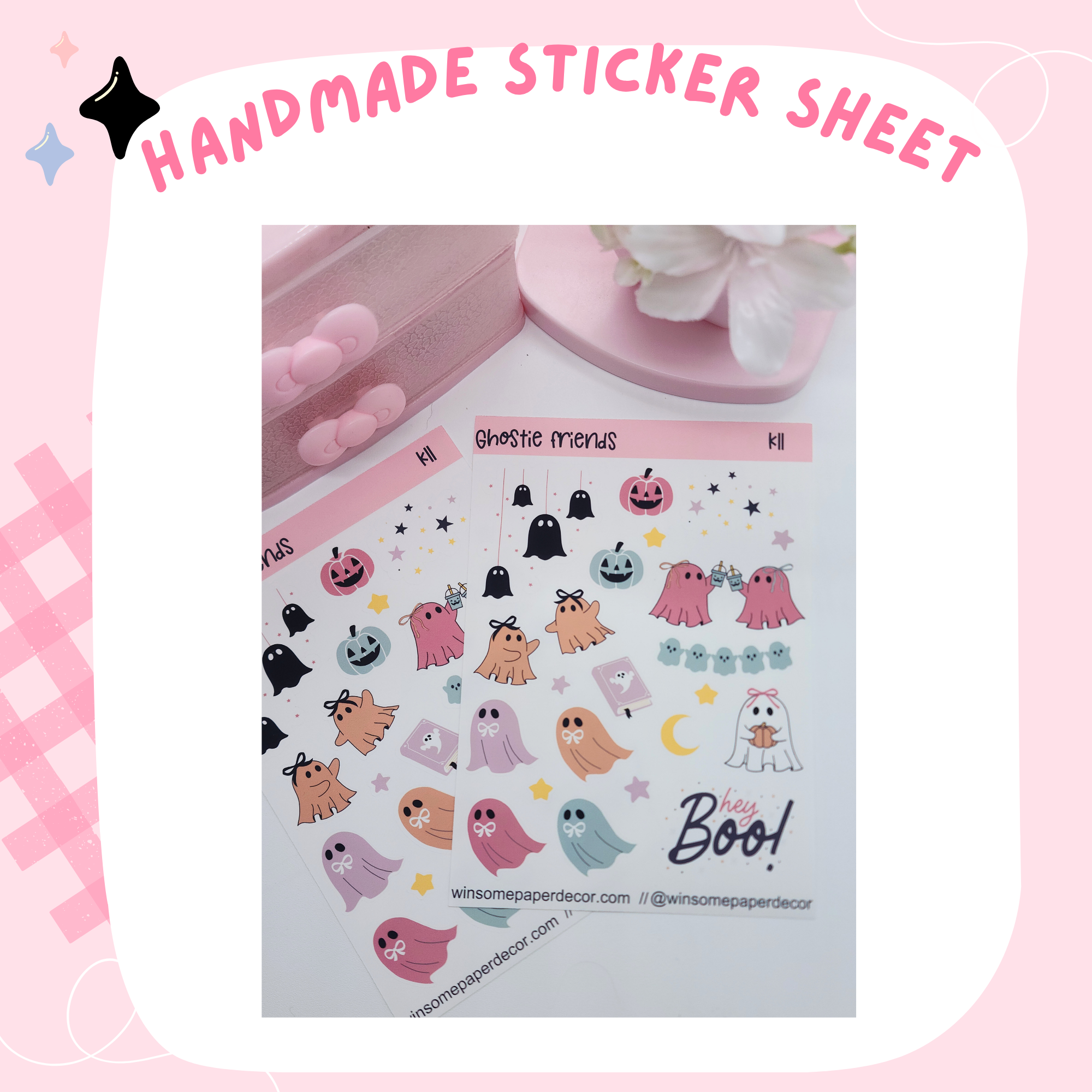 GHOSTIES  - HANDMADE STICKER*LIMITED TIME *