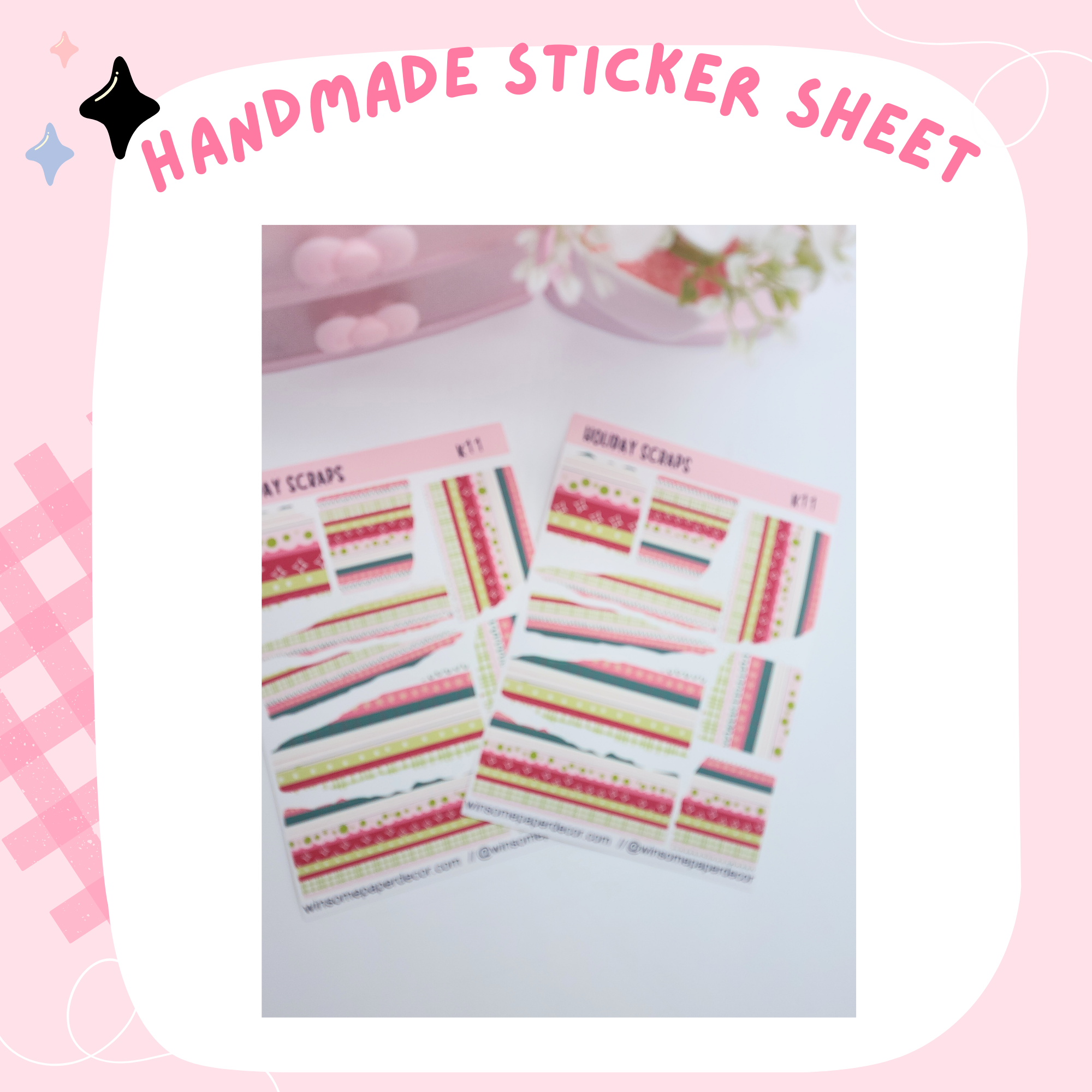 HOLIDAY SCRAPS    - HANDMADE STICKERS