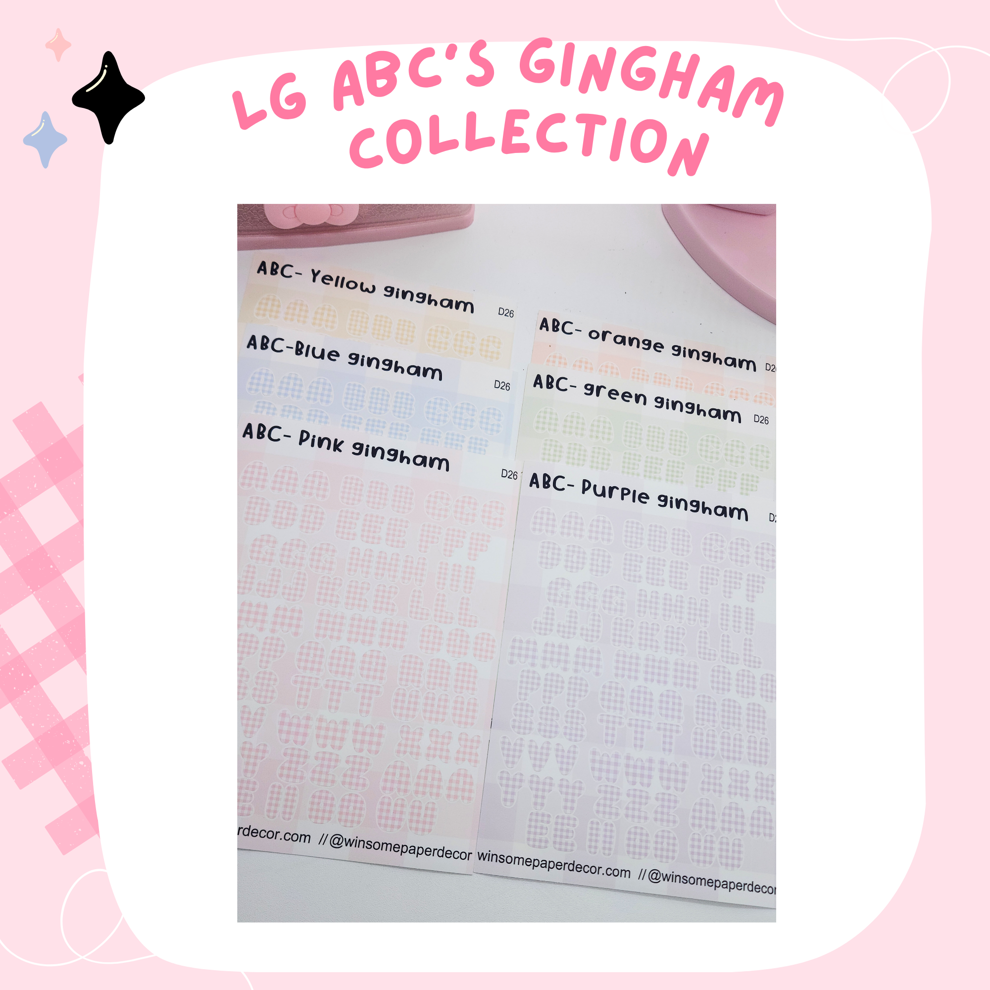 LARGE ABC'S DECO GINGHAM